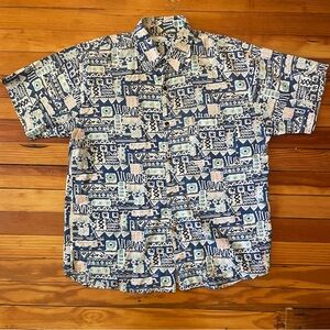 Fun Blue and White Party Shirt from Postcard